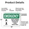 Signmission Safety Shower And Eye Wash Station With Symbol, 18 in W x Rectangle, Plastic OS-2PACK-EM-P-1218-L-10418 - alternate 8